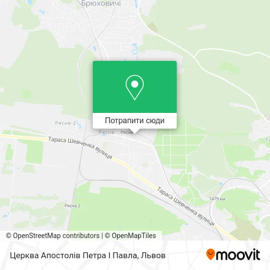 Карта Церква Апостолів Петра І Павла