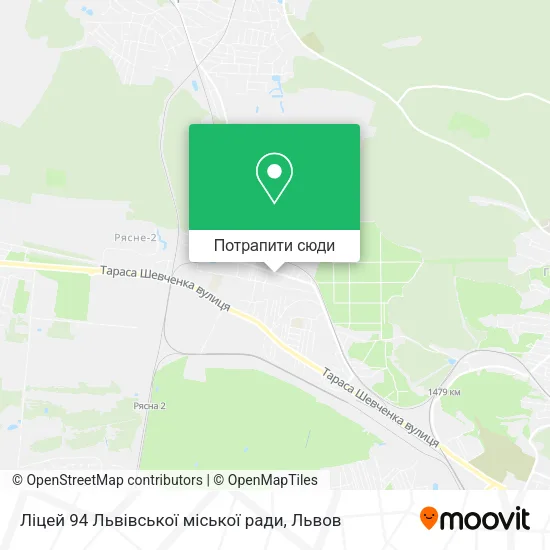 Карта Ліцей 94 Львівської міської ради