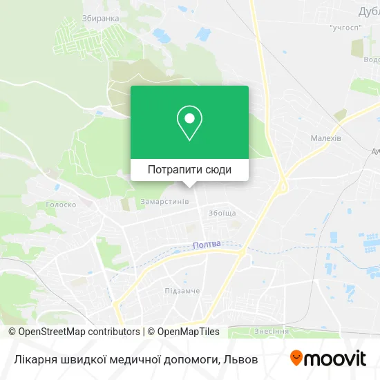 Карта Лікарня швидкої медичної допомоги