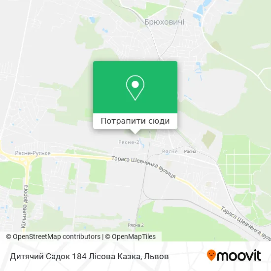 Карта Дитячий Садок 184 Лісова Казка