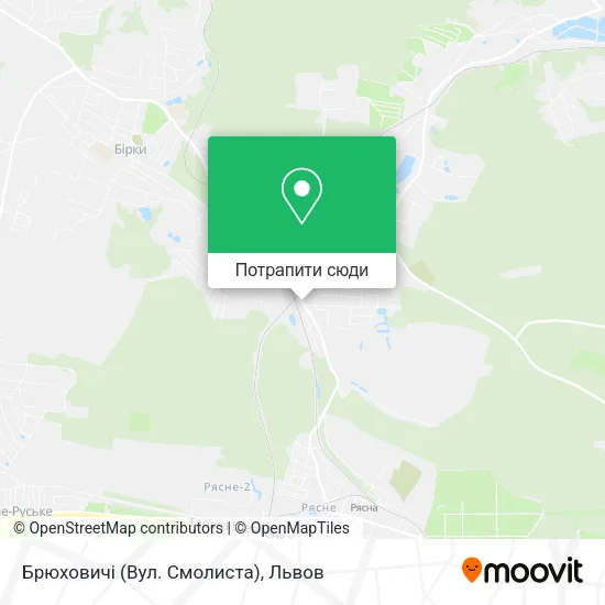 Карта Брюховичі (Вул. Смолиста)