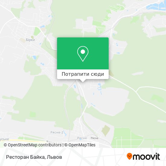 Карта Ресторан Байка