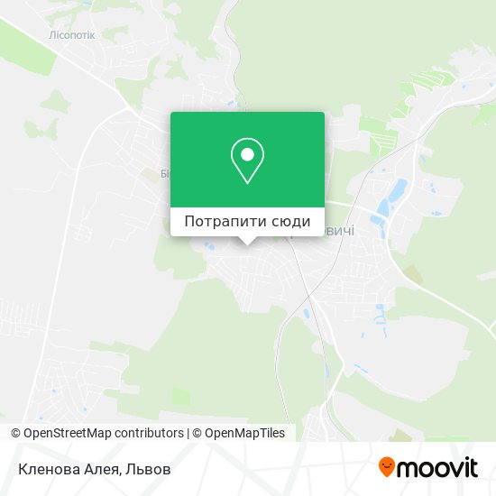 Карта Кленова Алея