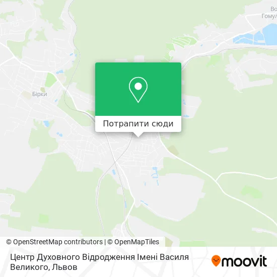Карта Центр Духовного Відродження Імені Василя Великого