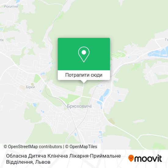 Карта Обласна Дитяча Клінічна Лікарня-Приймальне Відділення