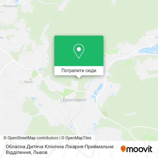 Карта Обласна Дитяча Клінічна Лікарня-Приймальне Відділення