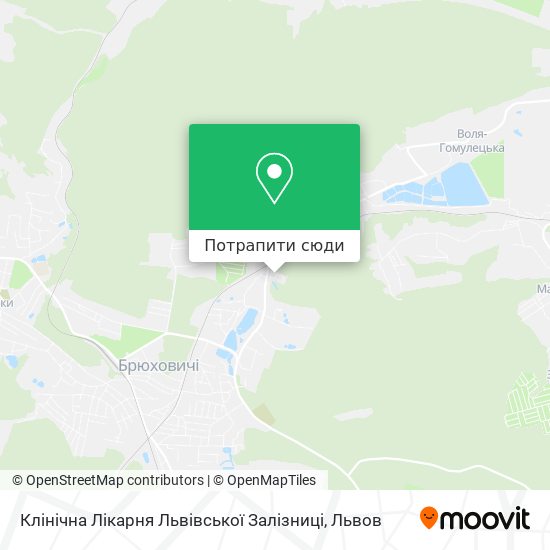Карта Клінічна Лікарня Львівської Залізниці