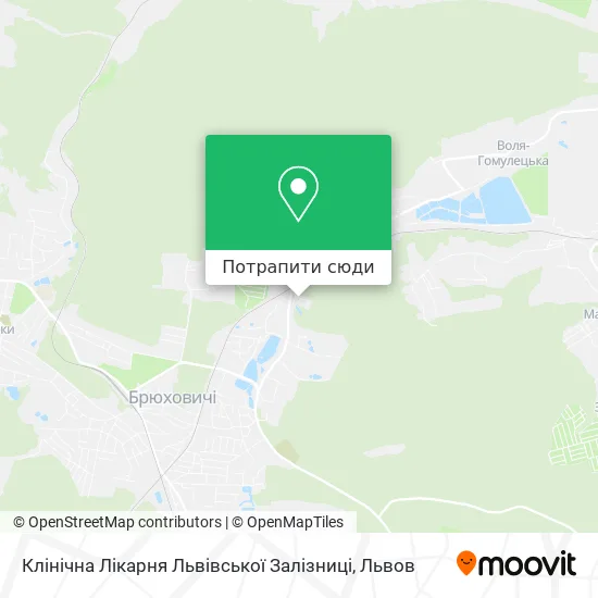 Карта Клінічна Лікарня Львівської Залізниці