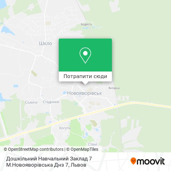 Карта Дошкільний Навчальний Заклад 7 М.Новояворівська Днз 7