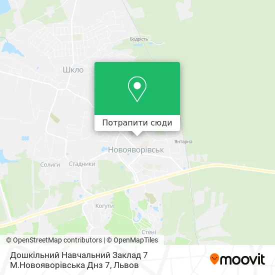 Карта Дошкільний Навчальний Заклад 7 М.Новояворівська Днз 7