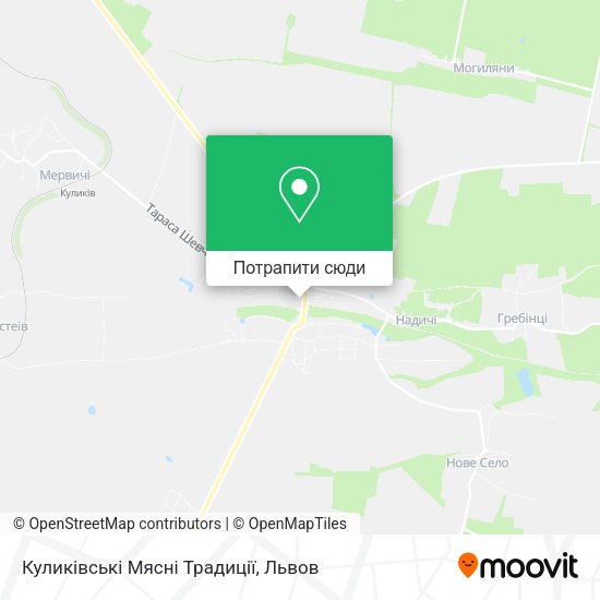 Карта Куликівські Мясні Традиції