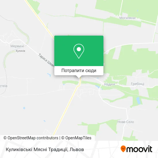 Карта Куликівські Мясні Традиції
