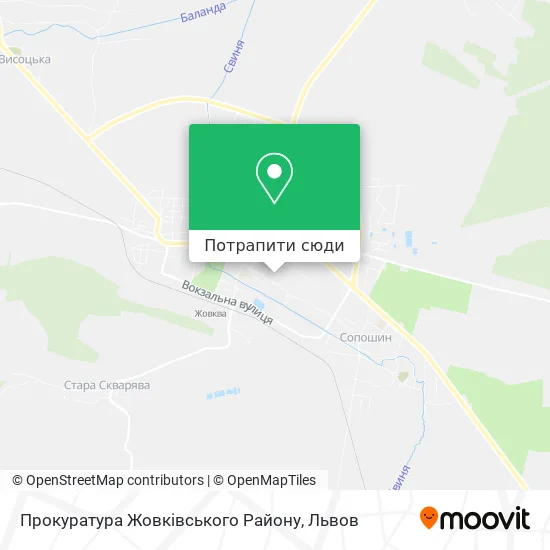 Карта Прокуратура Жовківського Району