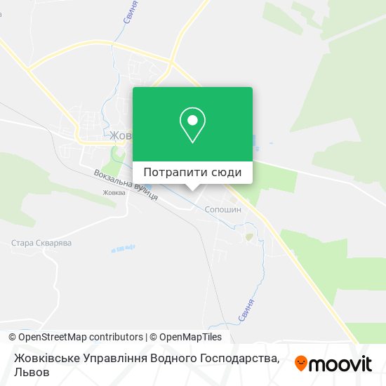 Карта Жовківське Управління Водного Господарства