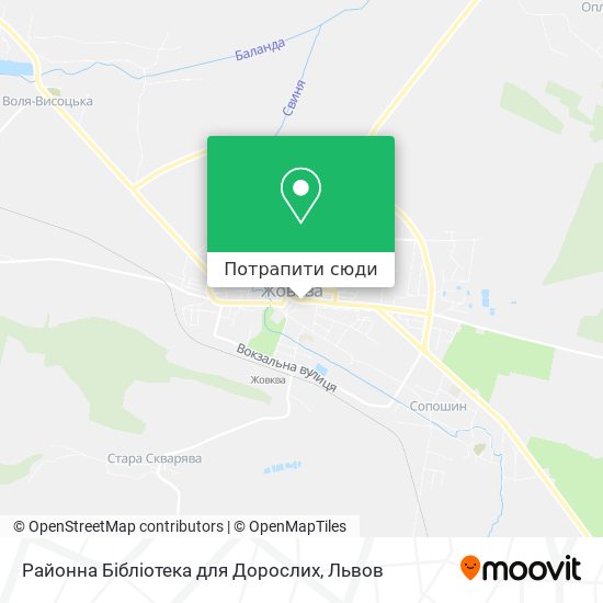 Карта Районна Бібліотека для Дорослих