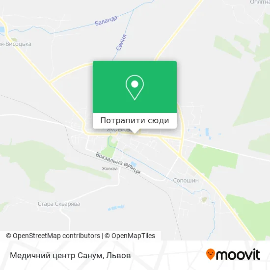 Карта Медичний центр Санум