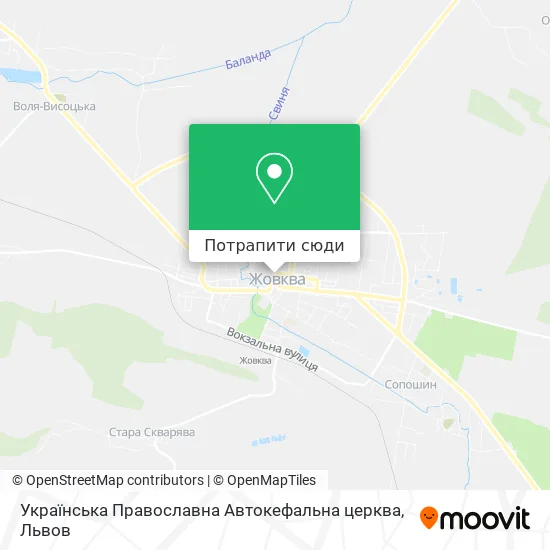 Карта Українська Православна Автокефальна церква