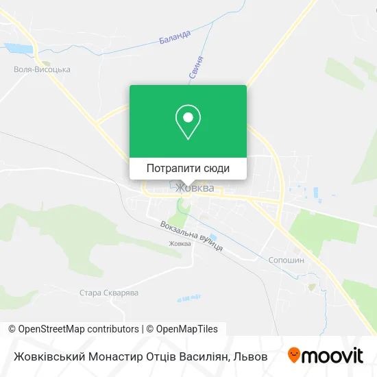 Карта Жовківський Монастир Отців Василіян