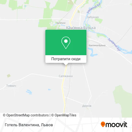 Карта Готель Валентина