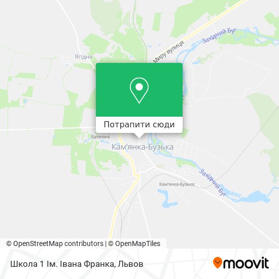 Карта Школа 1 Ім. Івана Франка