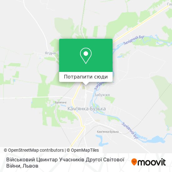 Карта Військовий Цвинтар Учасників Другої Світової Війни
