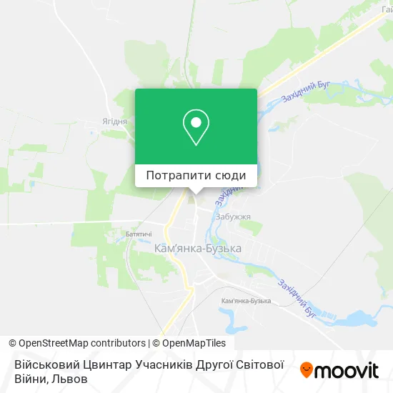 Карта Військовий Цвинтар Учасників Другої Світової Війни