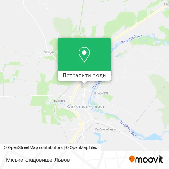 Карта Міське кладовище