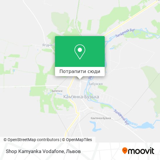 Карта Shop Kamyanka Vodafone