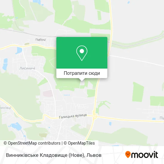 Карта Винниківське Кладовище (Нове)