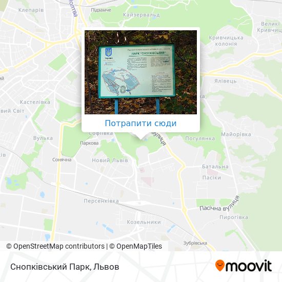 Карта Снопківський Парк