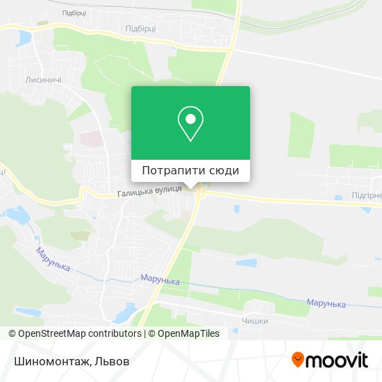 Карта Шиномонтаж