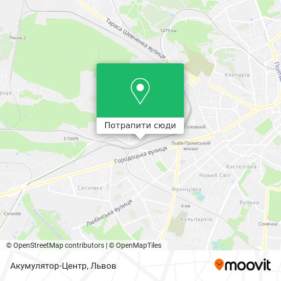 Карта Акумулятор-Центр