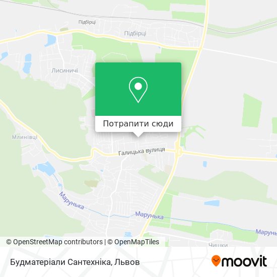 Карта Будматеріали Сантехніка