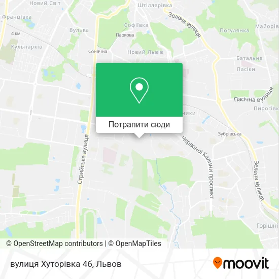 Карта вулиця Хуторівка 4б