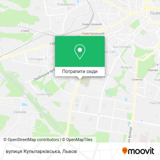 Карта вулиця Кульпарківська