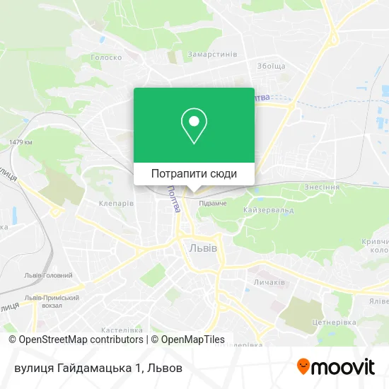 Карта вулиця Гайдамацька 1