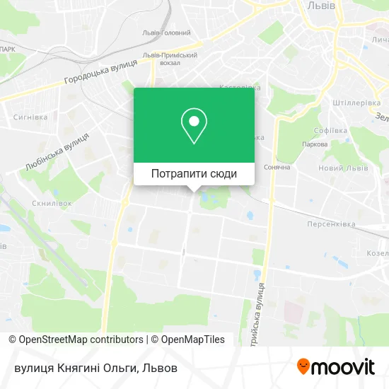 Карта вулиця Княгині Ольги
