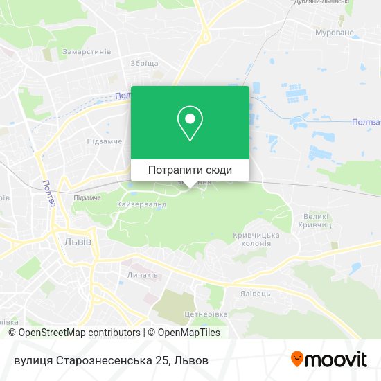 Карта вулиця Старознесенська 25