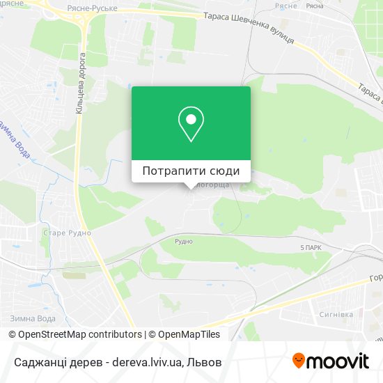 Карта Саджанці дерев - dereva.lviv.ua