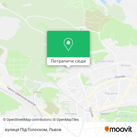 Карта вулиця Під Голоском