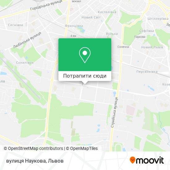 Карта вулиця Наукова
