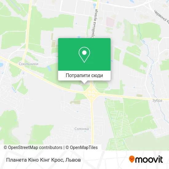 Карта Планета Кіно Кінг Крос