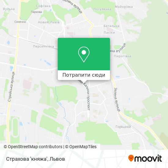 Карта Страхова 'княжа'