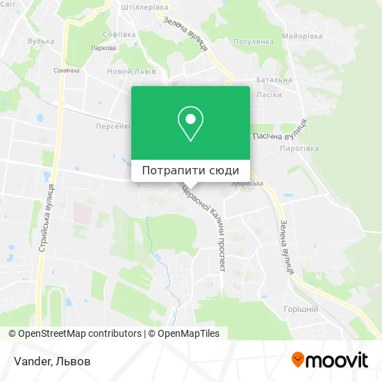 Карта Vander