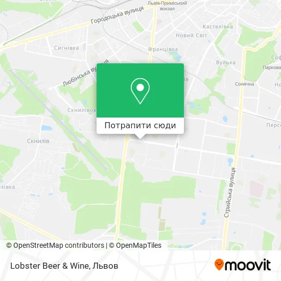 Карта Lobster Beer & Wine