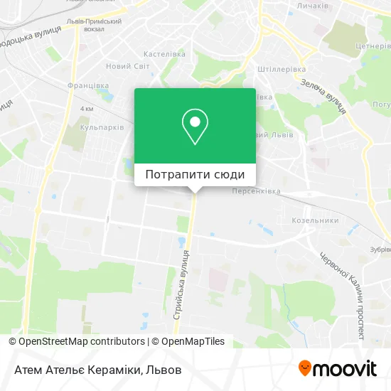 Карта Атем Ательє Кераміки