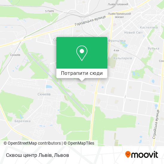 Карта Сквош центр Львів