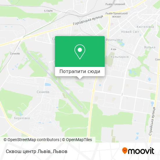 Карта Сквош центр Львів