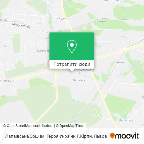 Карта Лапаївська Зош Ім. Героя України Г.Кірпи