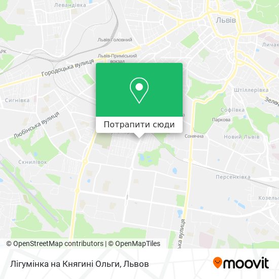 Карта Лігумінка на Княгині Ольги